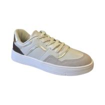 Tênis Casual Fem Beira Rio Napa Off White/Dourado 4343.102 Tamanho:39Cor:Off White