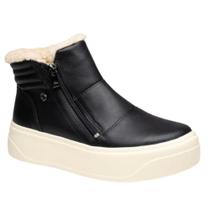 Tênis Casual Feminino Abotinado Preto Avelã Dakota D2811-0002