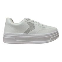 Tênis Casual Feminino Beira Rio 4321.101 Branco Prata
