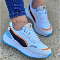 Tênis Casual Feminino Blogueirinha Modinha Leve Confortável