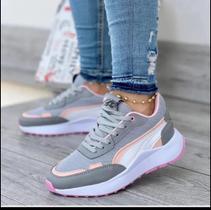 Tênis Casual Feminino Blogueirinha Modinha Leve Confortável