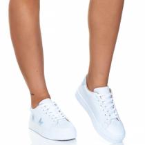 Tênis Casual Feminino Branco Borboleta Estilo Shoes