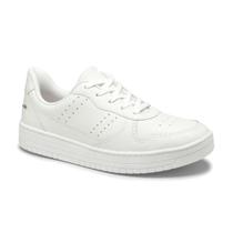 Tênis Casual Feminino Branco em Couro Dakota
