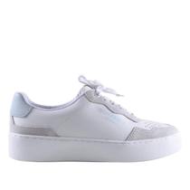 Tênis Casual Feminino Camurça Sport Bottero Couro - Branco Cinza