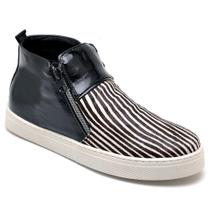 Tênis Casual Feminino Cano Médio Animal Print Zebra Conforto Tênis Casual Feminino Cano Médio Animal Print Zebra Conforto