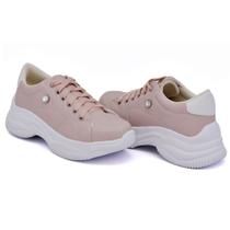 Tênis Casual Feminino Chunky com Pedraria Solado Robusto Rosa Tênis Casual Feminino Chunky com Pedraria Solado Robusto Rosa