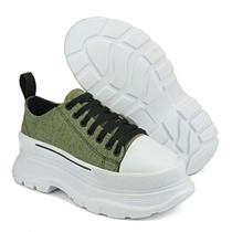 Tênis Casual Feminino Com Plataforma JG Exclusivo Blogueira Tênis Casual Feminino Com Plataforma JG Exclusivo Blogueira