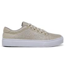 Tênis Casual Feminino Confortável Dourado Tênis Casual Feminino Confortável Dourado