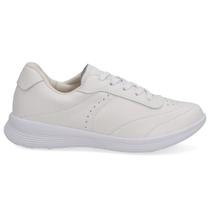 Tênis Casual Feminino Couro Branco Usaflex UD02005 Tênis Casual Feminino Couro Branco Usaflex UD02005