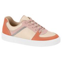 Tênis Casual Feminino Creme Papaia Rosa Beira Rio 4280.135