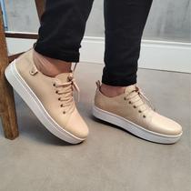 Tênis Casual Feminino Em Couro Legítimo Parvas Flat Tênis Casual Feminino Em Couro Legítimo Parvas Flat