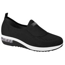 Tênis Casual Feminino Gel Tech Gaspea Linho Preto Modare 7320.217 Tênis Casual Feminino Gel Tech Gaspea Linho Preto Modare 7320.217