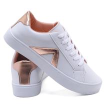 Tenis Casual Feminino Leve Confortavel Fashion Moda Branco