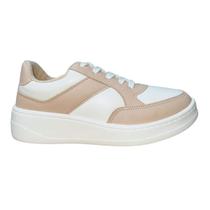 Tênis Casual Feminino Modare 7402.102 Branco Bege Tênis Casual Feminino Modare 7402.102 Branco Bege