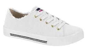 Tenis Casual Feminino Moleca Lona Desfiado