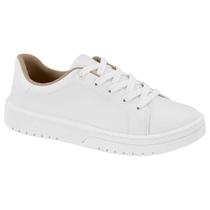 Tênis Casual Feminino Napa Branco Moleca 5791.100