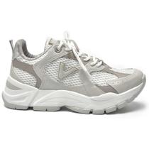 Tênis Casual Feminino Neve Branco Prata Via Marte 140-010-02