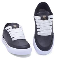 Tênis Casual Feminino Pizon, Confortável, Resistente, Moderno 34 ao 39 Branco e Preto
