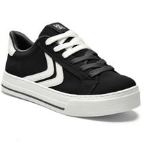 Tênis Casual Feminino Preto Branco Via Marte 027-025-02