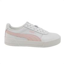 Tênis Casual Feminino Puma Carina L Bdp Branco E Rosa
