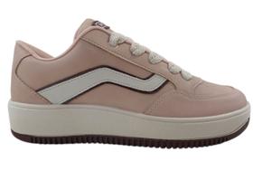 Tenis Casual Feminino Quiz Rosa/Marrom 69185120