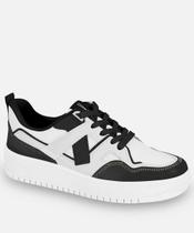 Tênis Casual Feminino Recortes Vizzano Branco-11376 Tênis Casual Feminino Recortes Vizzano Branco-11376