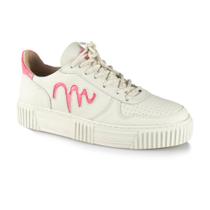 Tênis Casual Feminino Sandro Moscoloni Couro Anita Off White/Pink