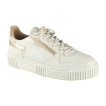 Tênis Casual Feminino Sandro Moscoloni Couro Mariah Off White/Dourado