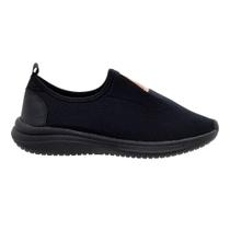 Tênis Casual Feminino Slip On Fashion Fz 201-PT/PT Preto