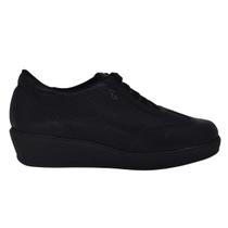 Tênis Casual Feminino Slip On Plataforma aj0603 Preto