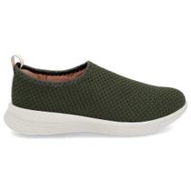 Tênis Casual Feminino Slip On Verde Floresta Usaflex UC06006