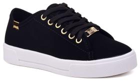 Tênis Casual Feminino Sola Alta Flatform Básico Love Liso Cadarço