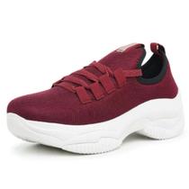 Tênis casual feminino sola alta leve e confortável todo dia
