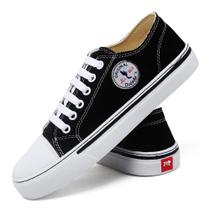 Tênis Casual Feminino Sola Reta Cadarço Conforto Clássico Tênis Casual Feminino Sola Reta Cadarço Conforto Clássico