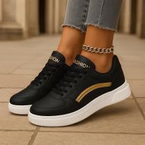 Tênis Casual Feminino Urbano Blogueira Sola Alta Confortável Super Versátil Tênis Casual Feminino Urbano Blogueira Sola Alta Confortável Super Versátil
