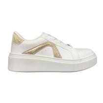 Tênis Casual Feminino Vizzano 133933127673- Branco/ Dourado