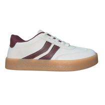 Tênis Casual Feminino Vizzano 1444.100 Branco Bordô