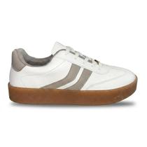 TENIS CASUAL FEMININO VIZZANO 1444 100 Cor:BRANCO-CINZATAMANHO:38