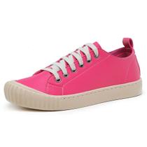 Tenis Casual Flatform Feminino Com Cadarço Palmilha EVA Macia Basico Confortavel
