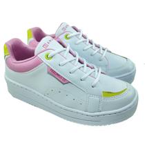 Tênis Casual Flatform Ramarim Feelings - Branco e Rosa Tênis Casual Flatform Ramarim Feelings - Branco e Rosa