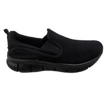 Tenis Casual Flex Moove Preto Calce Facil Conforto Estilo