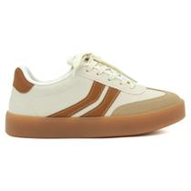 Tênis Casual Floather 1444.100 Solado Flatform Vizzano - Bege