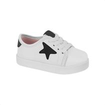 Tenis Casual Infantil Estrelas Molekinha Branco