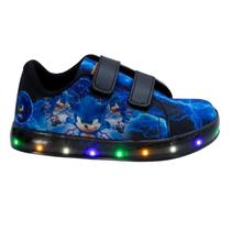 Tênis Casual Infantil Masculino Led Homem Aranha Sonic Luzinha Escolar Passeio