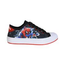 Tênis Casual Infantil Masculino Marvel Homem Aranha Preto - Branco - Vermelho