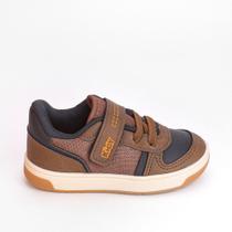 Tênis Casual Infantil Masculino Milão Kidy Castanho Preto Tênis Casual Infantil Masculino Milão Kidy Castanho Preto