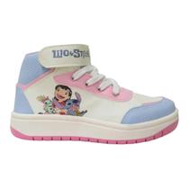 Tênis Casual Infantil Menina Danguinho Disney Stitch DST42DY Branco Tênis Casual Infantil Menina Danguinho Disney Stitch DST42DY Branco