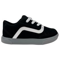 Tênis Casual Infantil Molekinho Menino Confortável Cor:Preto/BrancoTamanho:21