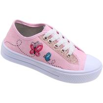 Tênis Casual Infantil Ortobessa Borboleta Menina