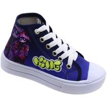 Tênis Casual infantil Ortobessa King Cano Alto Menino